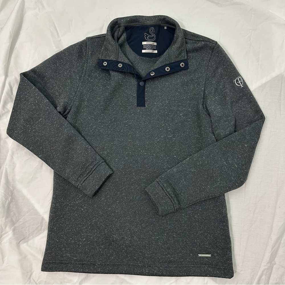 Swannies Quarter Snap Pullover Men’s Medium, Logo On Sleeve